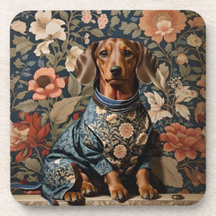 Mooie bruine teckel   Dachshund Portret Bier Onderzetter