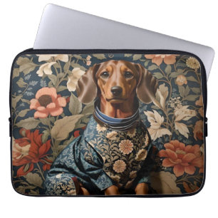 Mooie bruine teckel   Dachshund Portret Laptop Sleeve