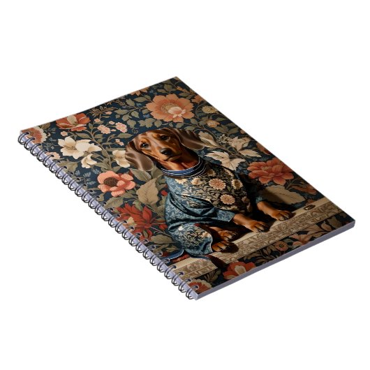 Mooie bruine teckel | Dachshund Portret Notitieboek (Rechterzijde)