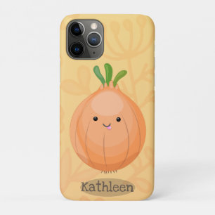 Mooie bruine uiengroene cartoon illustratie iPhone 11 pro hoesje