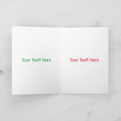 Mooie bruine uiengroene cartoon illustratie kaart (Binnen)