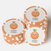 Mooie bruine uiengroene cartoon illustratie poker chips (Opstapeling)