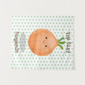 Mooie bruine uiengroene cartoon illustratie wandkleed (Voorkant (horizontaal))