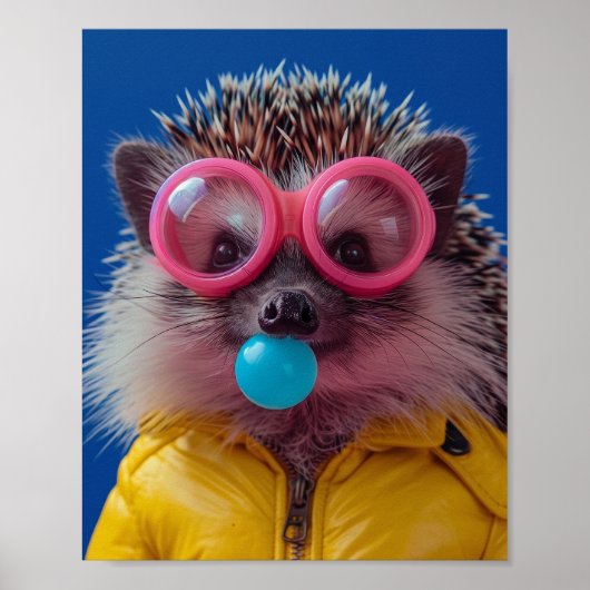 Mooie Bubbelgom Egel Wees Aardig Whimsische Muurku Poster (Voorkant)