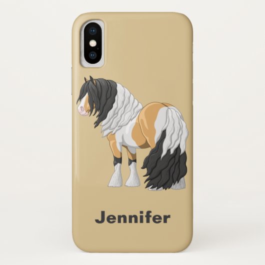 Mooie Buckskin Pinto Gypsy Vanner Draft Horse Case-Mate iPhone Case (Achterkant)