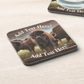 Mooie Buffalo Herd Bier Onderzetter (Linkerzijde)