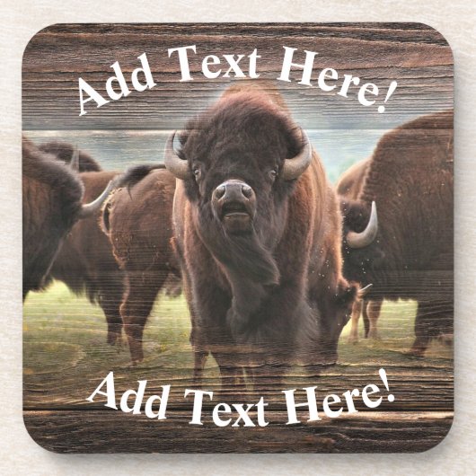 Mooie Buffalo Herd Bier Onderzetter (Voorkant)