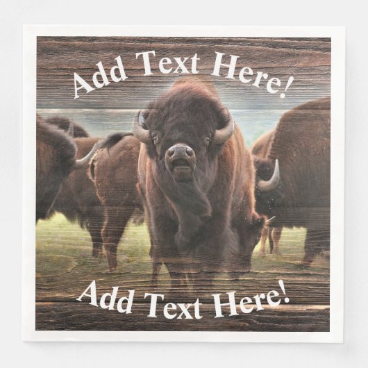Mooie Buffalo Herd Servet (Voorkant)