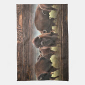 Mooie Buffalo Herd Theedoek (Verticaal)