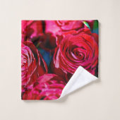 Mooie bundel rode rozen bad handdoek (Wasdoekje)