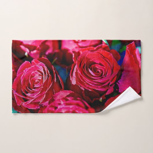 Mooie bundel rode rozen bad handdoek (Handdoek)