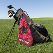 Mooie bundel rode rozen golfhanddoek (Groen)