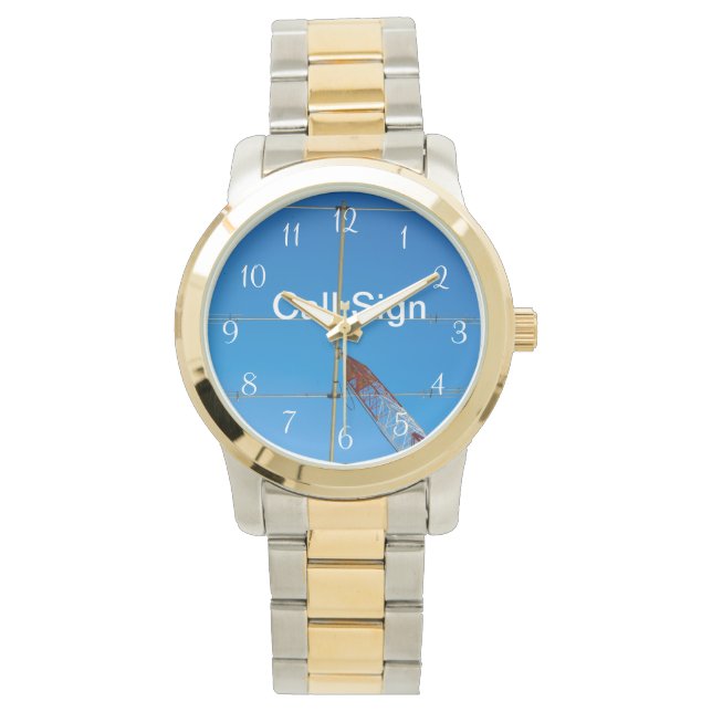 Mooie bundelantenne en roepnaam horloge (Voorkant)