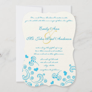Mooie Butterflies en Swirl Wedding Invitation Kaart