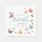 Mooie Butterflies Girlfeest Servet (Voorkant)