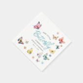 Mooie Butterflies Girlfeest Servet (Hoek)