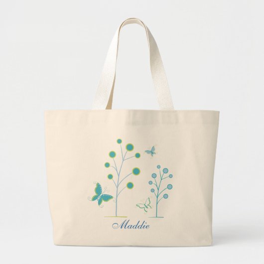 Mooie Butterflies Grote Tote Bag (Voorkant)