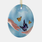 Mooie Butterflies Keramisch Ornament (Rechts)