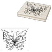 Mooie Butterfly-kleurpagina Rubberstempel (Gestempeld)