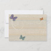 Mooie Butterfly Wedding Matching RSVP (Achterkant)