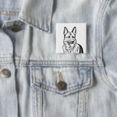 Mooie Button Pin - German Shepherd (In situ)