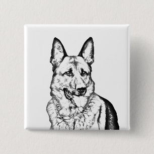 Mooie Button Pin - German Shepherd