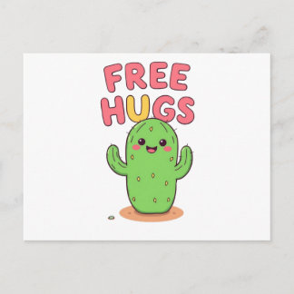 Mooie Cactus Knuffel Cartoon Ansichtkaart voor Pla Briefkaart