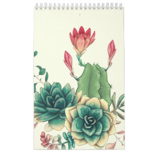 Mooie cactus met ventilator kalender