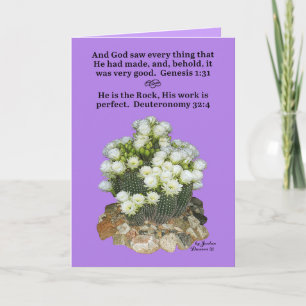 Mooie Cactus Schrift Genesis 1:31, Deuteronomium Kaart