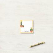 Mooie Cactusbloem in Pot Aangepaste Plaknotities Post-it® Notes (Op bureau)