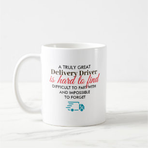 Mooie cadeau met naam voor bezorger koffiemok