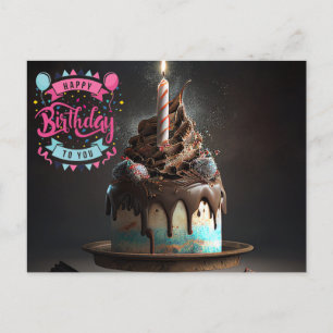 Mooie Cake Gelukkige Verjaardag Cadeaus Liefde Briefkaart