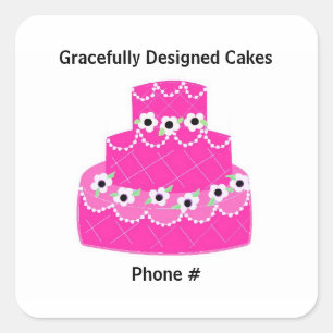 Mooie Cakes Vierkante Sticker
