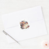 Mooie cakeversiering ronde sticker (Envelop)