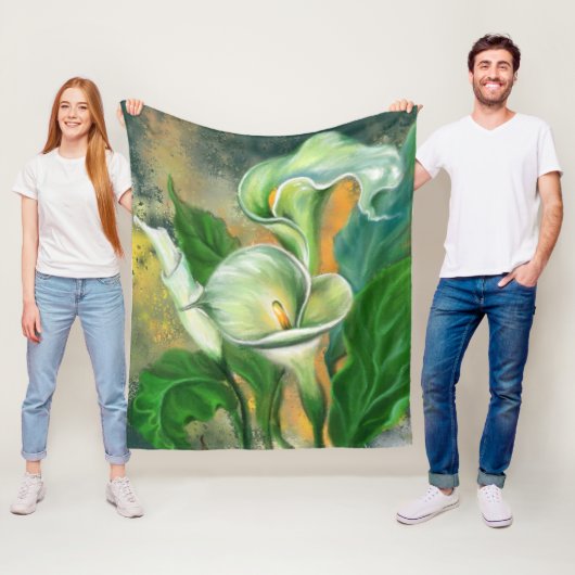 Mooie Calla Lily Fleece Blanket (In situ)