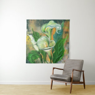 Mooie Calla Lily Flower Tapestry Painting Wandkleed
