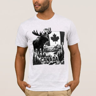 Mooie Canada. Canadese vlag. Canadese eland. T-shirt