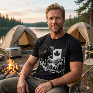 Mooie Canada. Canadese vlag. Canadese eland. T-shirt