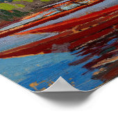 Mooie Canadese Lake Scene Tom Thomson Bateaux Poster (Hoek)