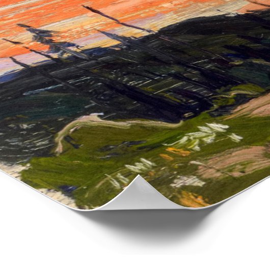 Mooie Canadese wilde natuur Tom Thomson schilderen Poster (Hoek)