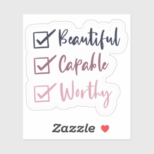 Mooie capabele waardige waterdichte Sticker set (Vel)