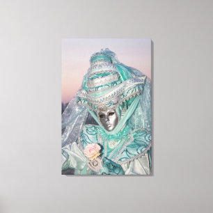 Mooie Carnavalskostuum, Venetië Canvas Afdruk