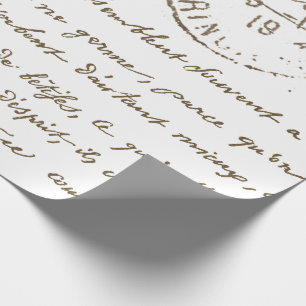 Mooie Carte Postale, Frans script Cadeaupapier