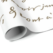 Mooie Carte Postale, Frans script Cadeaupapier (Rol Hoek)