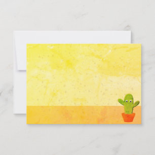 Mooie Cartoon Cactus Schildering Blanco Notitiekaartje