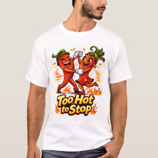 Mooie cartoon chilipeper dansende salsa T-shirt