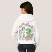 Mooie Cartoon Dieren Vrienden Meisjes Hoodie (Achterkant volledig)