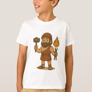 Mooie Cartoon Hermes Griekse Mythologie Kinder T-S T-shirt