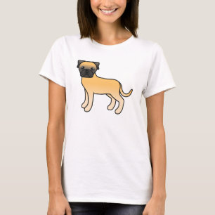 Mooie Cartoon Herten Bullmastiff Hond T-shirt