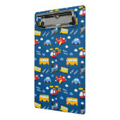 Mooie Cartoon Voertuigen Patroon Mini Klembord (Angled2)